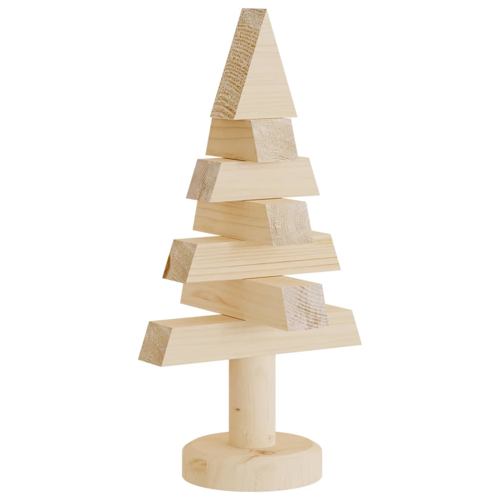 Wooden Christmas Trees for Decoration 2 pcs 30 cm Solid Wood Pine - OLBRIT