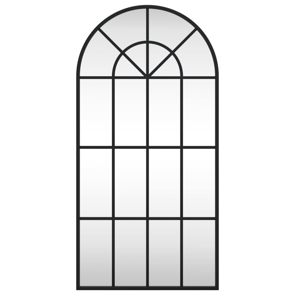 Wall Mirror Black 40x80 cm Arch Iron - OLBRIT