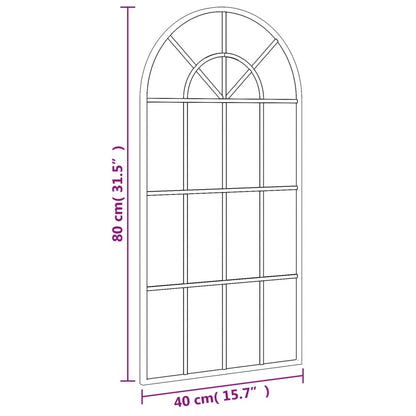 Wall Mirror Black 40x80 cm Arch Iron - OLBRIT