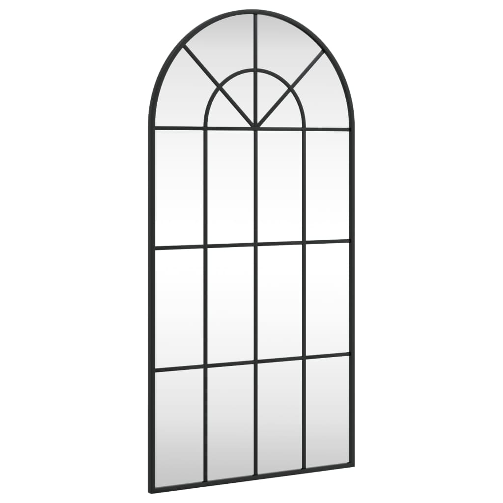 Wall Mirror Black 50x100 cm Arch Iron - OLBRIT