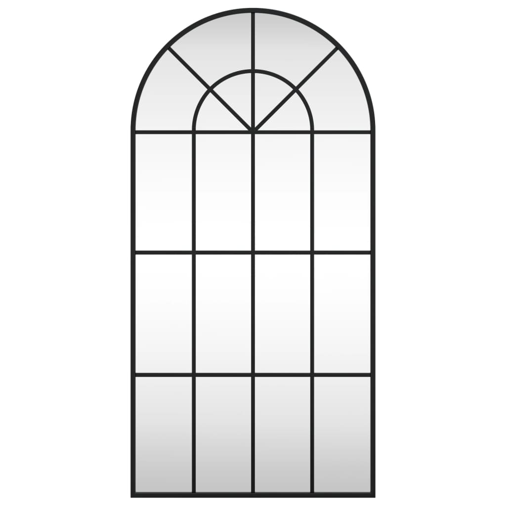 Wall Mirror Black 50x100 cm Arch Iron - OLBRIT