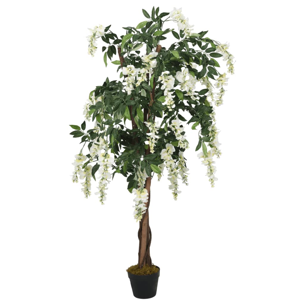 Artificial Wisteria Tree 200 cm Green and White - OLBRIT