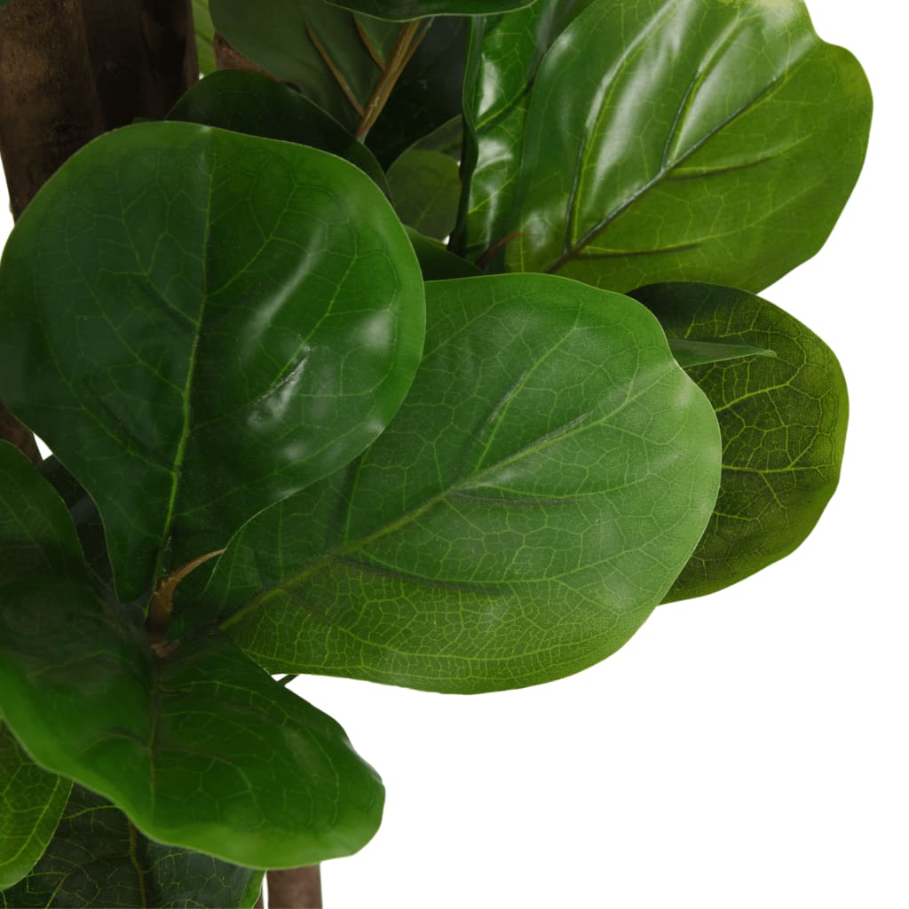 Artificial Fiddle Leaf Fig Tree 96 Leaves 80 cm Green - OLBRIT