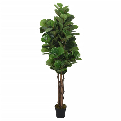 Artificial Fiddle Leaf Fig Tree 180 Leaves 150 cm Green - OLBRIT