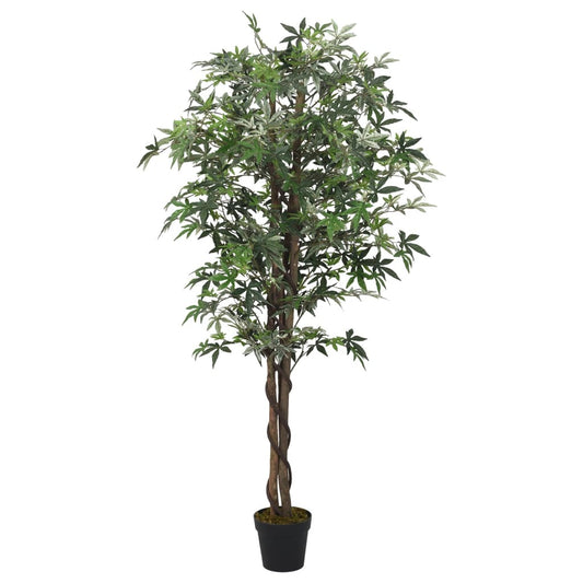 Artificial Maple Tree 224 Leaves 80 cm Green - OLBRIT