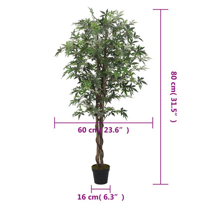 Artificial Maple Tree 224 Leaves 80 cm Green - OLBRIT