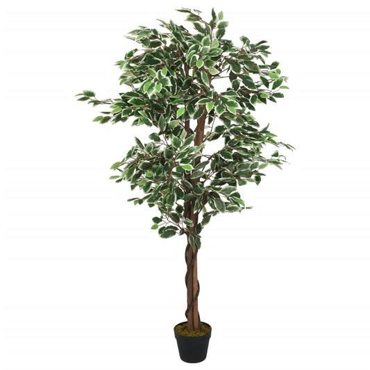 Artificial Ficus Tree 378 Leaves 80 cm Green - OLBRIT