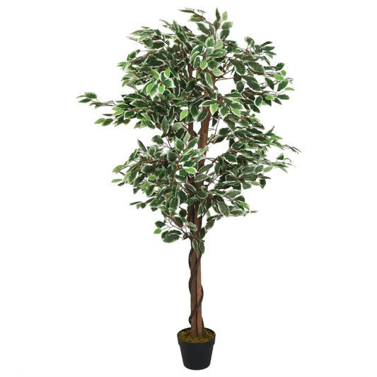 Artificial Ficus Tree 630 Leaves 120 cm Green - OLBRIT