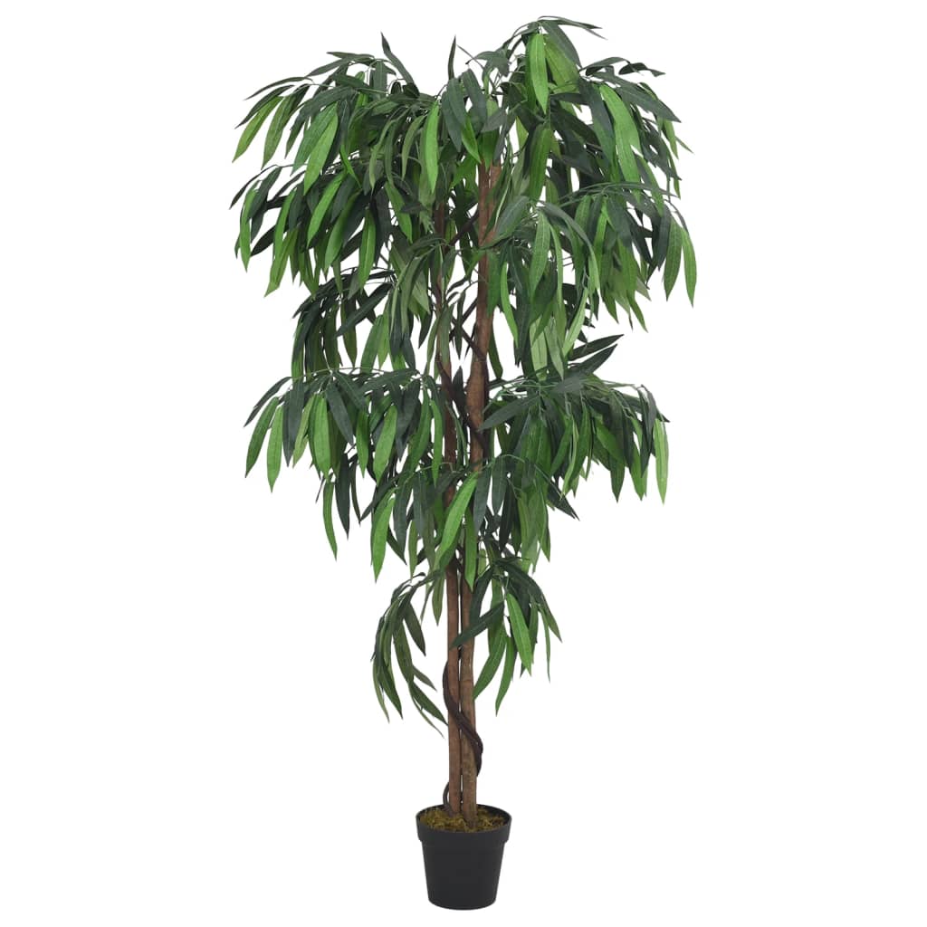 vidaXL Artificial Mango Tree 600 Leaves 150 cm Green - OLBRIT