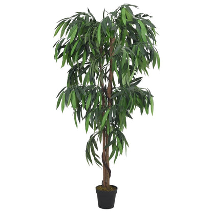 vidaXL Artificial Mango Tree 600 Leaves 150 cm Green - OLBRIT