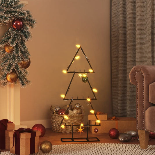 Metal Christmas Tree for Decoration Black 60 cm - OLBRIT