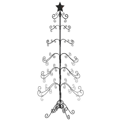 Metal Christmas Tree for Decoration Black 215 cm - OLBRIT