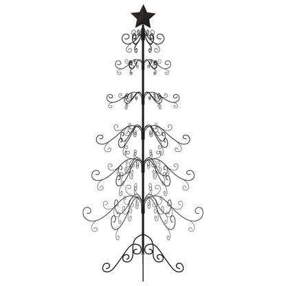 Metal Christmas Tree for Decoration Black 215 cm - OLBRIT