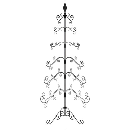 Metal Christmas Tree for Decoration Black 215 cm - OLBRIT