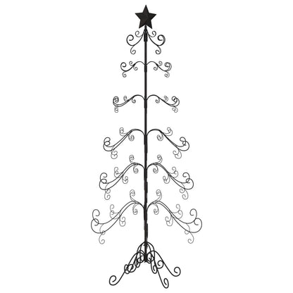 Metal Christmas Tree for Decoration Black 215 cm - OLBRIT