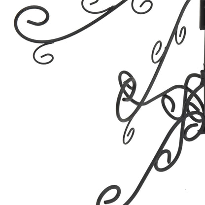 Metal Christmas Tree for Decoration Black 215 cm - OLBRIT