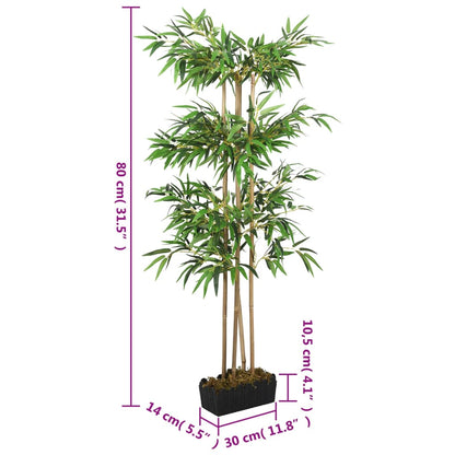 Artificial Bamboo Tree 380 Leaves 80 cm Green - OLBRIT