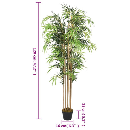 Artificial Bamboo Tree 730 Leaves 120 cm Green - OLBRIT