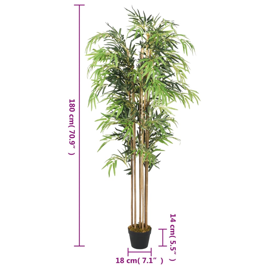 Artificial Bamboo Tree 1605 Leaves 180 cm Green - OLBRIT