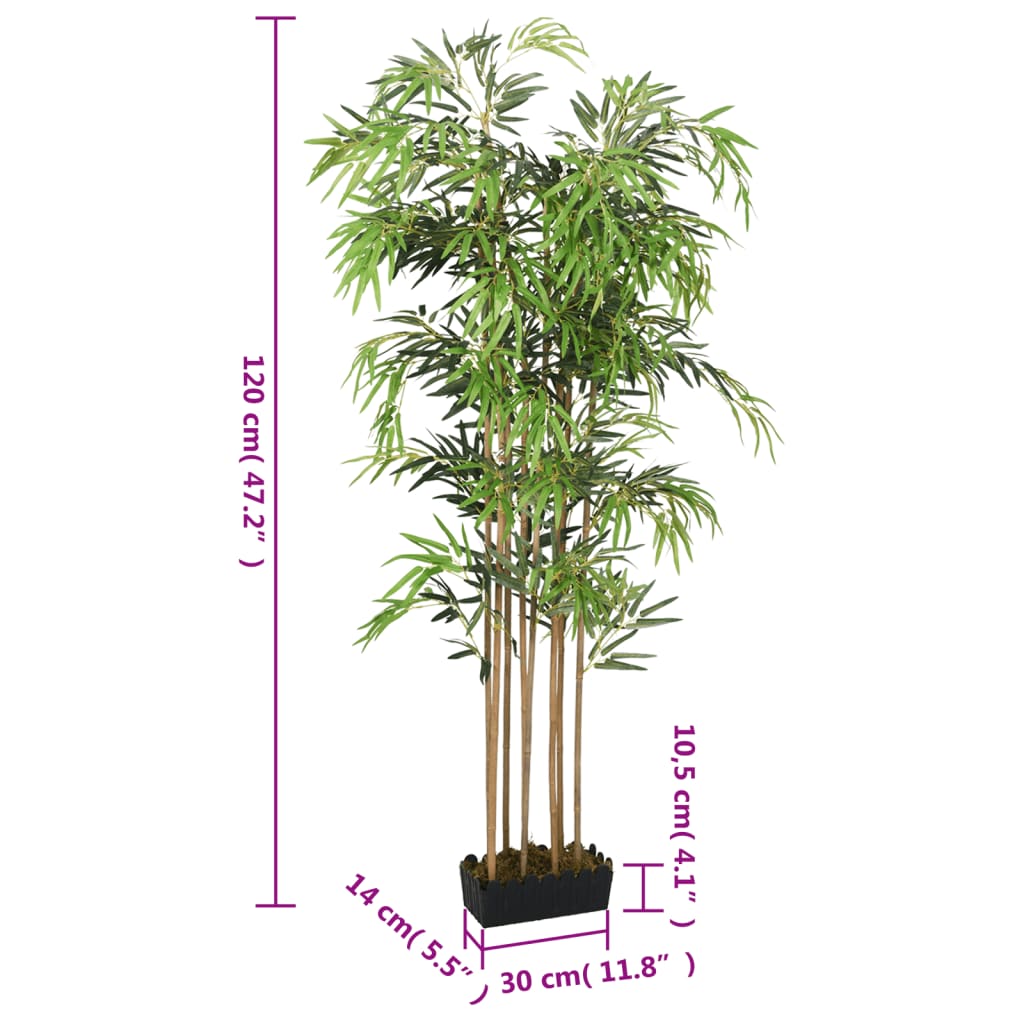 Artificial Bamboo Tree 730 Leaves 120 cm Green - OLBRIT