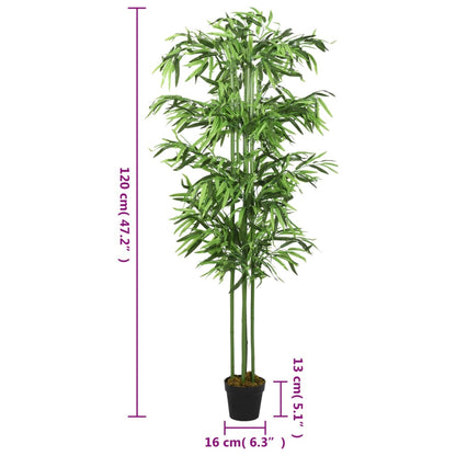 Artificial Bamboo Tree 384 Leaves 120 cm Green - OLBRIT