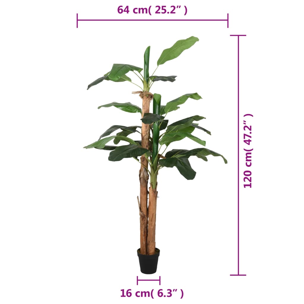 Artificial Banana Tree 18 Leaves 150 cm Green - OLBRIT