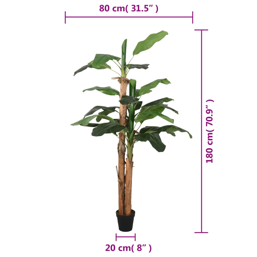 Artificial Banana Tree 19 Leaves 180 cm Green - OLBRIT