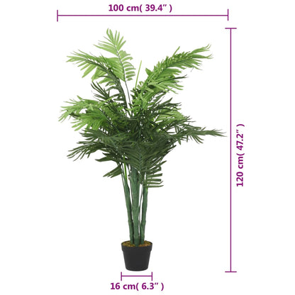 Artificial Palm Tree 28 Leaves 120 cm Green - OLBRIT