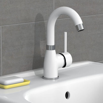Basin Mixer FUTURA White-chrome - OLBRIT