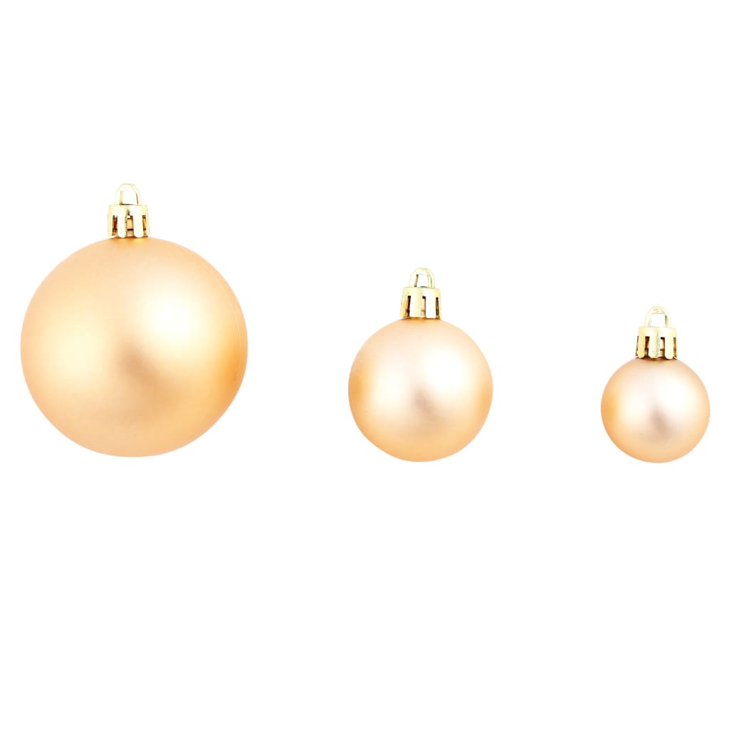 100 Piece Christmas Ball Set 3/4/6 cm Rose/Gold - OLBRIT