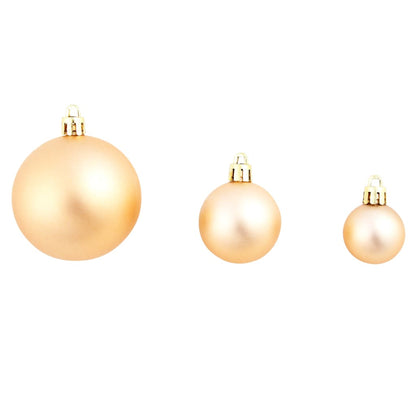 100 Piece Christmas Ball Set 3/4/6 cm Rose/Gold - OLBRIT