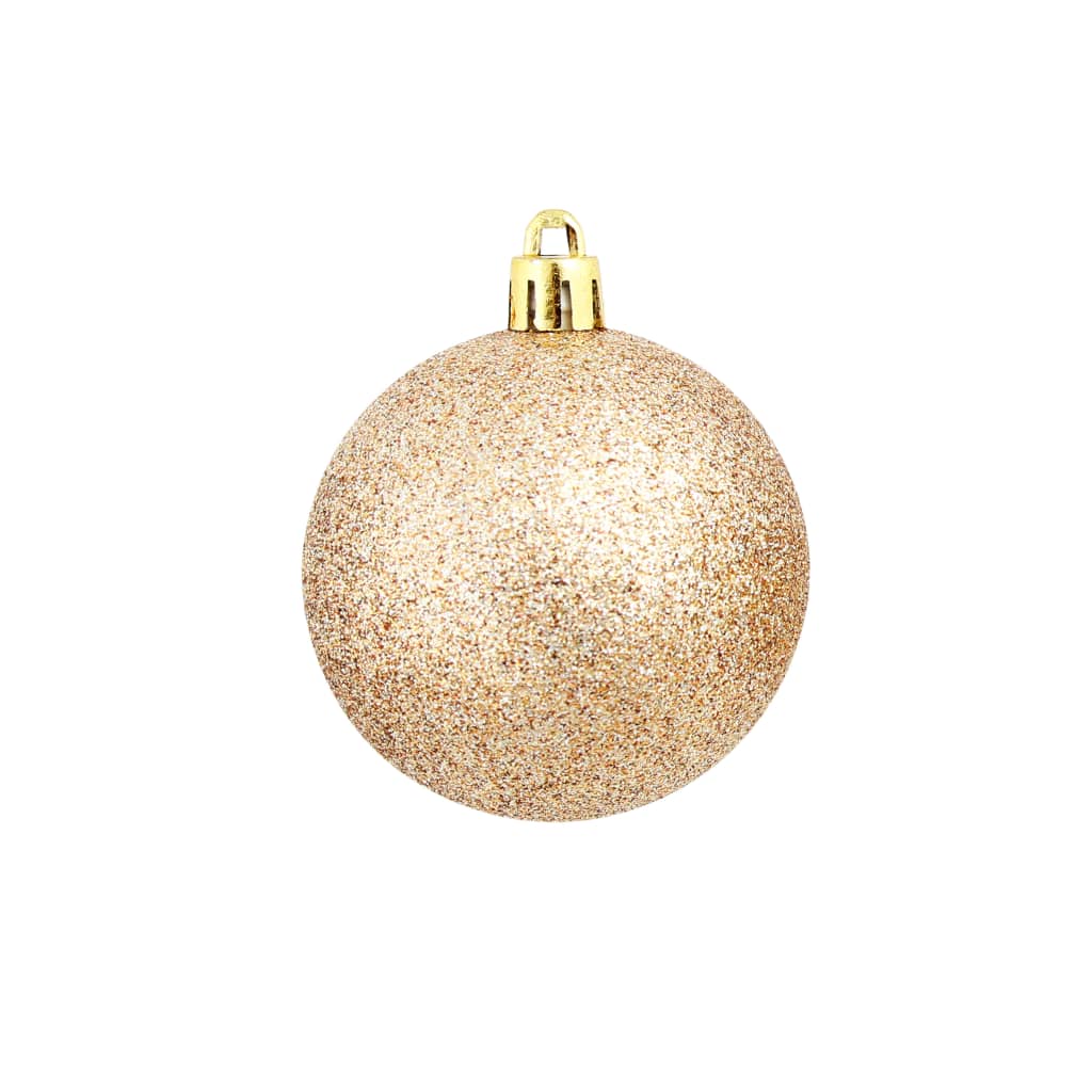100 Piece Christmas Ball Set 3/4/6 cm Rose/Gold - OLBRIT