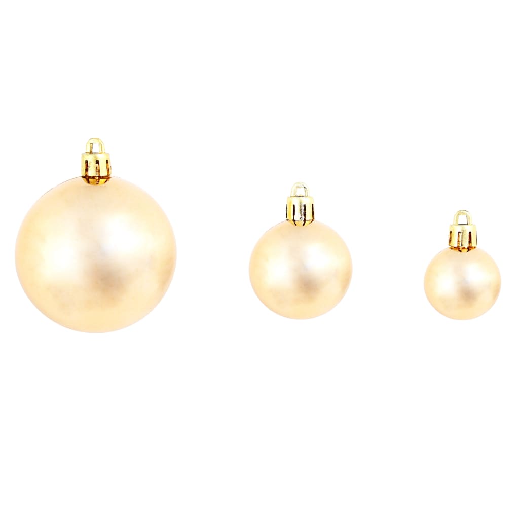 100 Piece Christmas Ball Set 3/4/6 cm Rose/Gold - OLBRIT