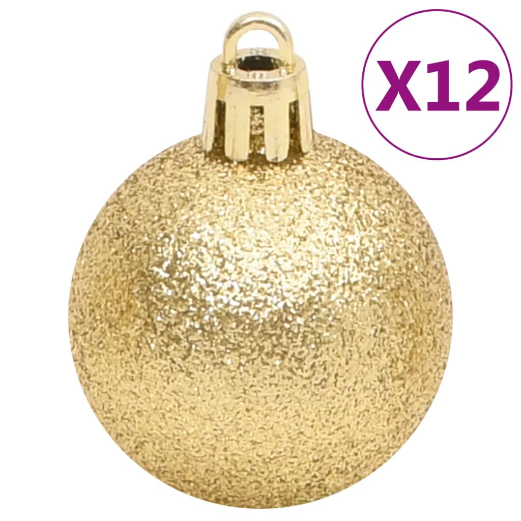 112 Piece Christmas Bauble Set Red / Green / Gold Polystyrene - OLBRIT