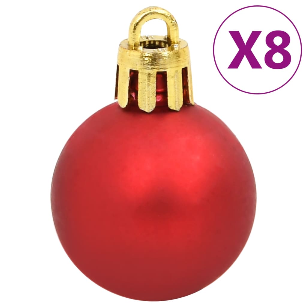 112 Piece Christmas Bauble Set Red / Green / Gold Polystyrene - OLBRIT