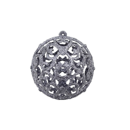 100 Piece Christmas Ball Set 3/4/6 cm White/Grey - OLBRIT
