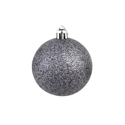 100 Piece Christmas Ball Set 3/4/6 cm White/Grey - OLBRIT