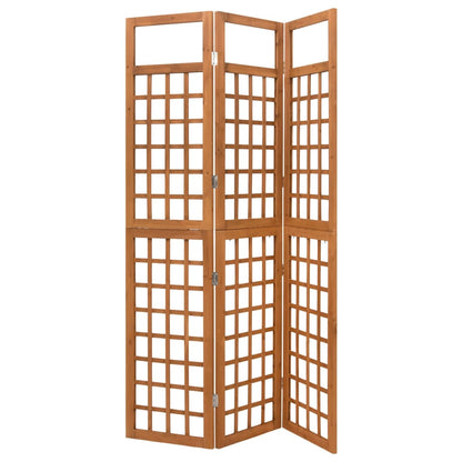 3-Panel Room Divider/Trellis Solid Fir Wood 121x180.5 cm - OLBRIT