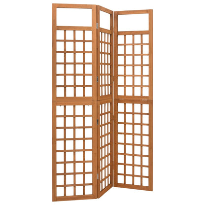 3-Panel Room Divider/Trellis Solid Fir Wood 121x180.5 cm - OLBRIT