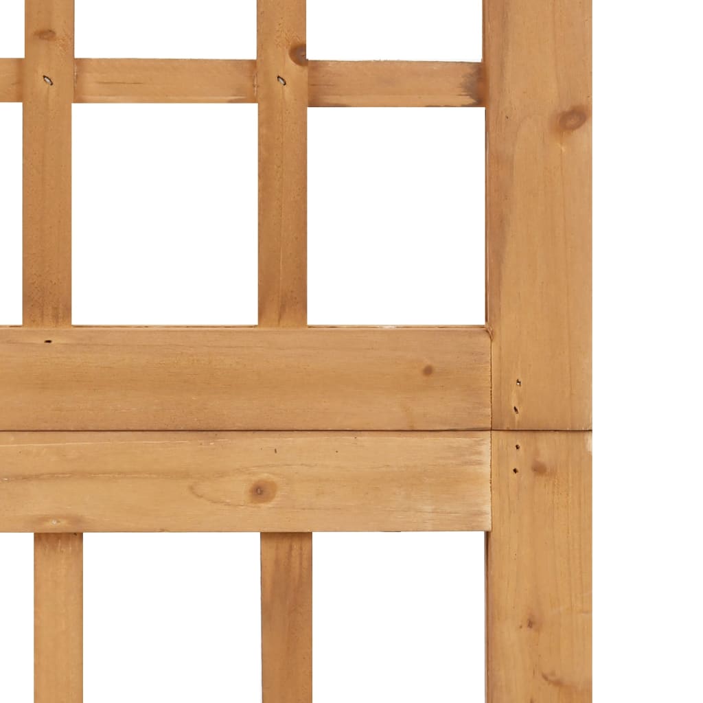 3-Panel Room Divider/Trellis Solid Fir Wood 121x180.5 cm - OLBRIT