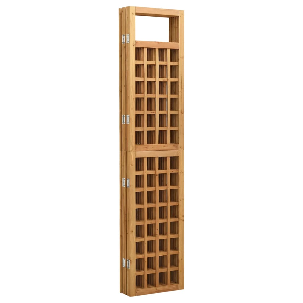 5-Panel Room Divider/Trellis Solid Fir Wood 201.5x180 cm - OLBRIT