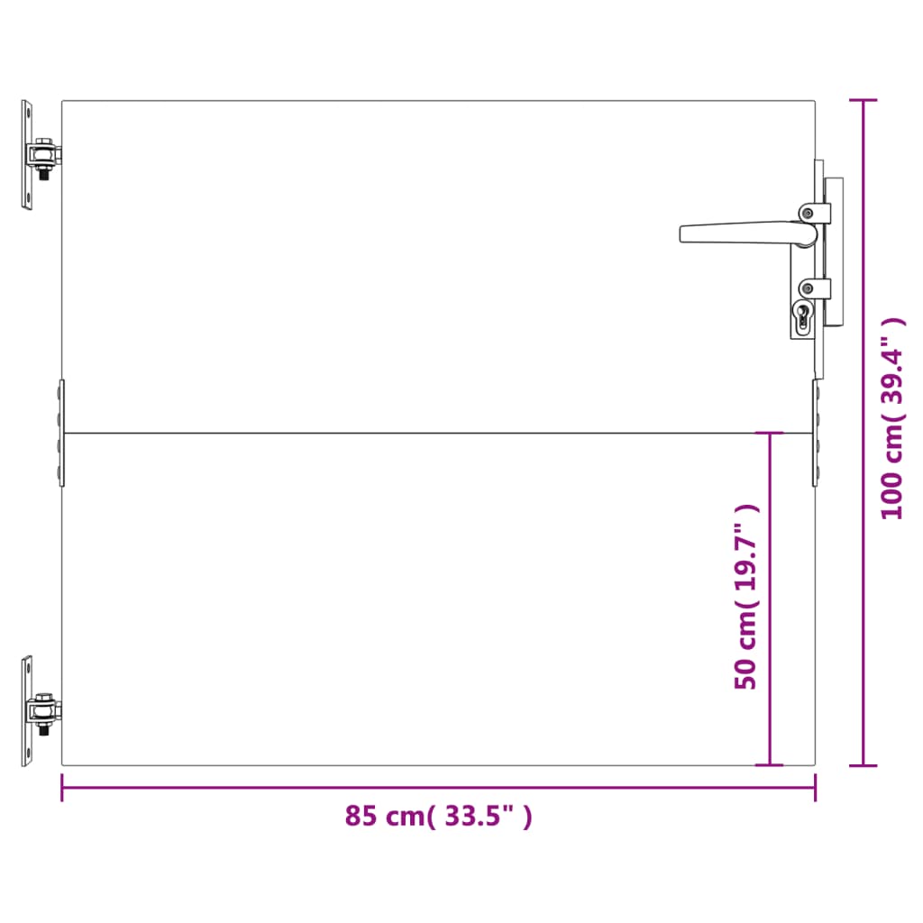 Garden Gate 85x100 cm Corten Steel - OLBRIT