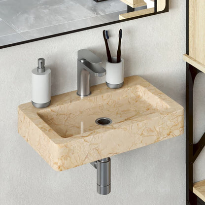 Marble Sink Cream 38x24x6.5 cm - OLBRIT