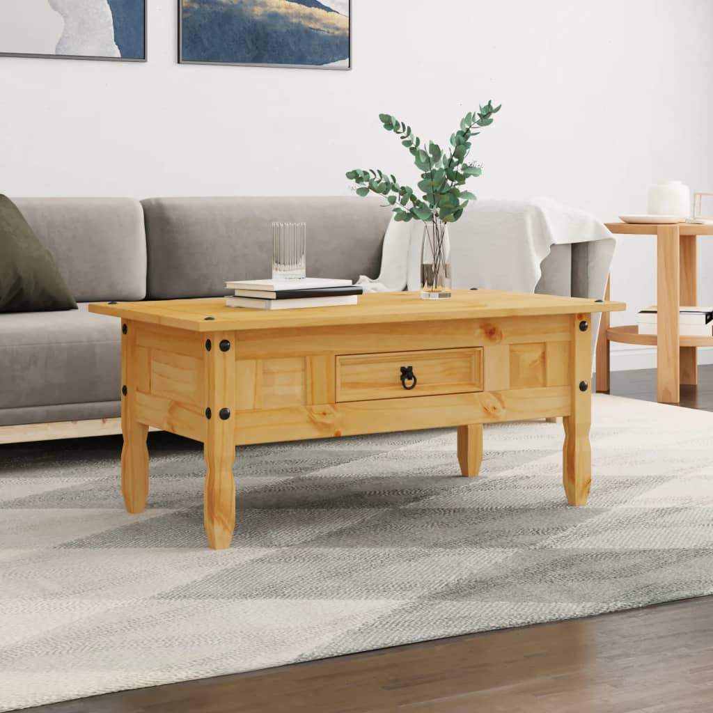 Coffee Table Mexican Pine Corona Range 100x55x45 cm - OLBRIT