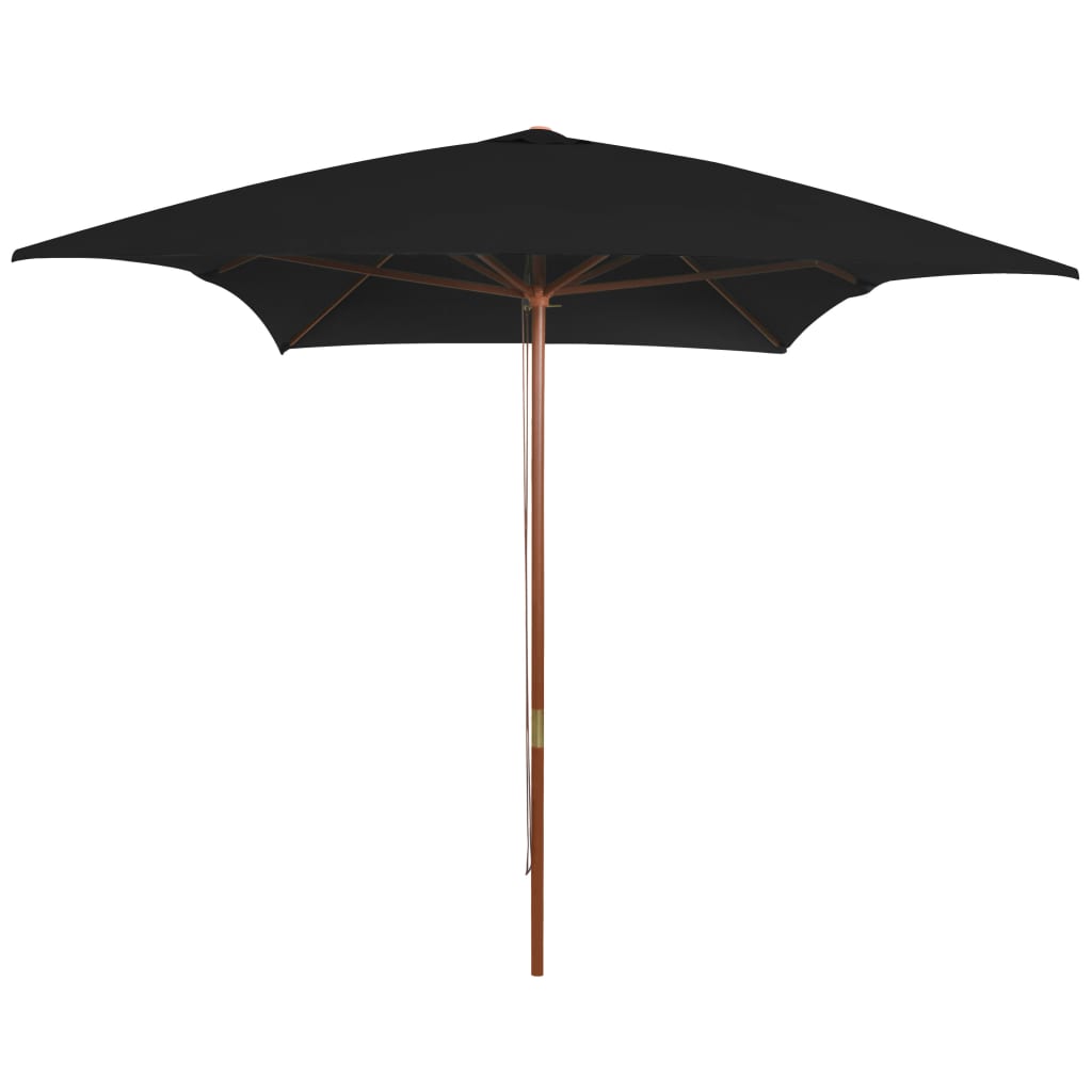 Outdoor Umbrella with Wooden Pole 200x300 cm - OLBRIT