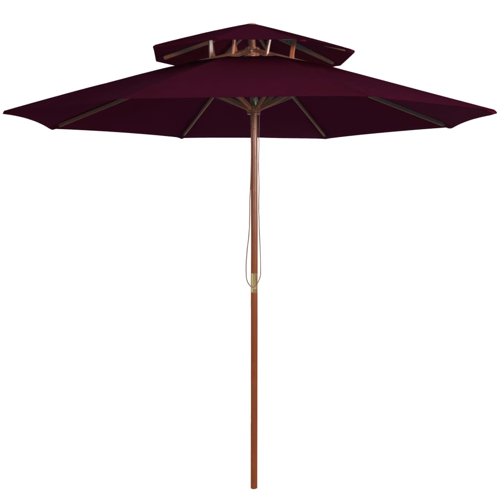 Double Decker Umbrella with Wooden Pole 270 cm - OLBRIT