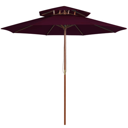 Double Decker Umbrella with Wooden Pole 270 cm - OLBRIT