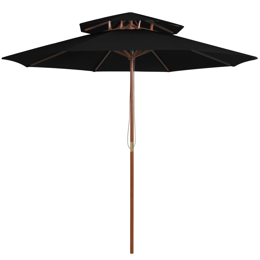 Double Decker Umbrella with Wooden Pole 270 cm - OLBRIT