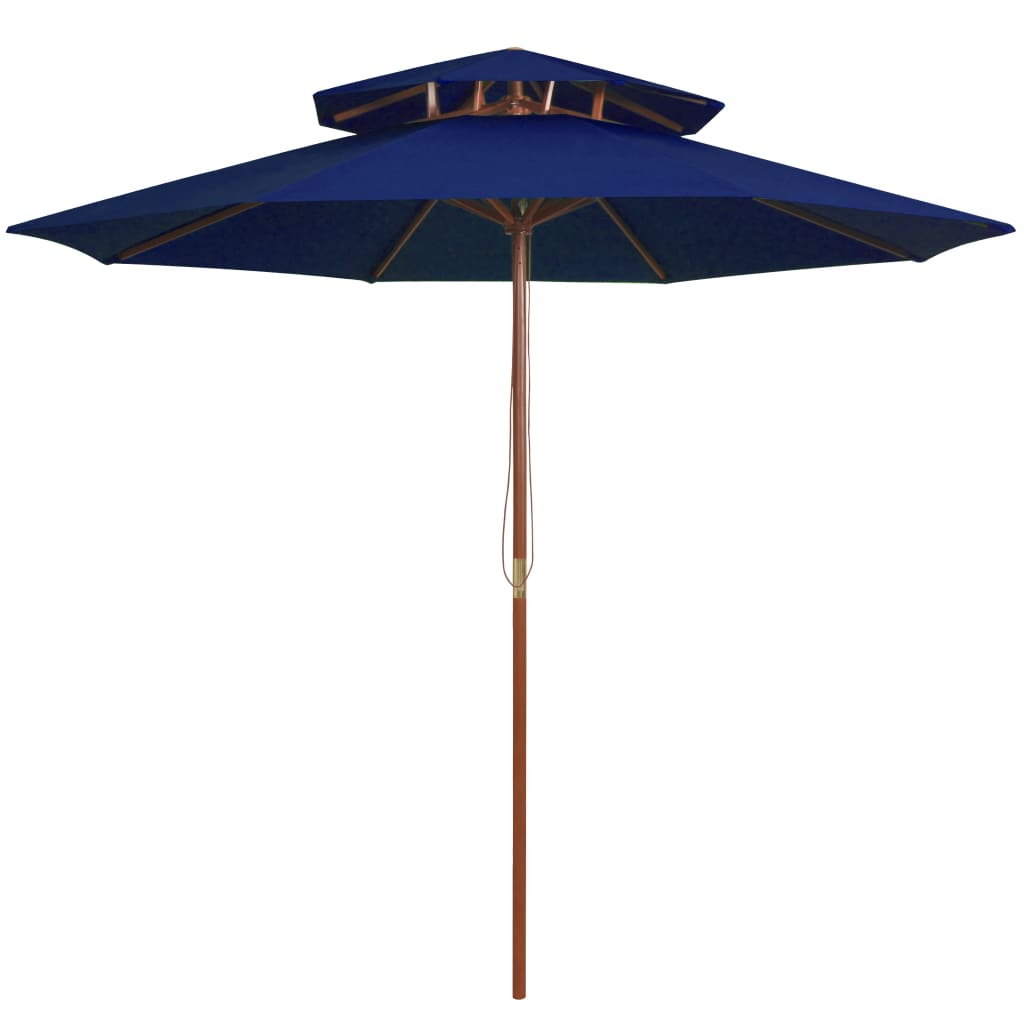 Double Decker Umbrella with Wooden Pole 270 cm - OLBRIT