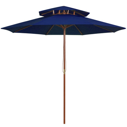 Double Decker Umbrella with Wooden Pole 270 cm - OLBRIT